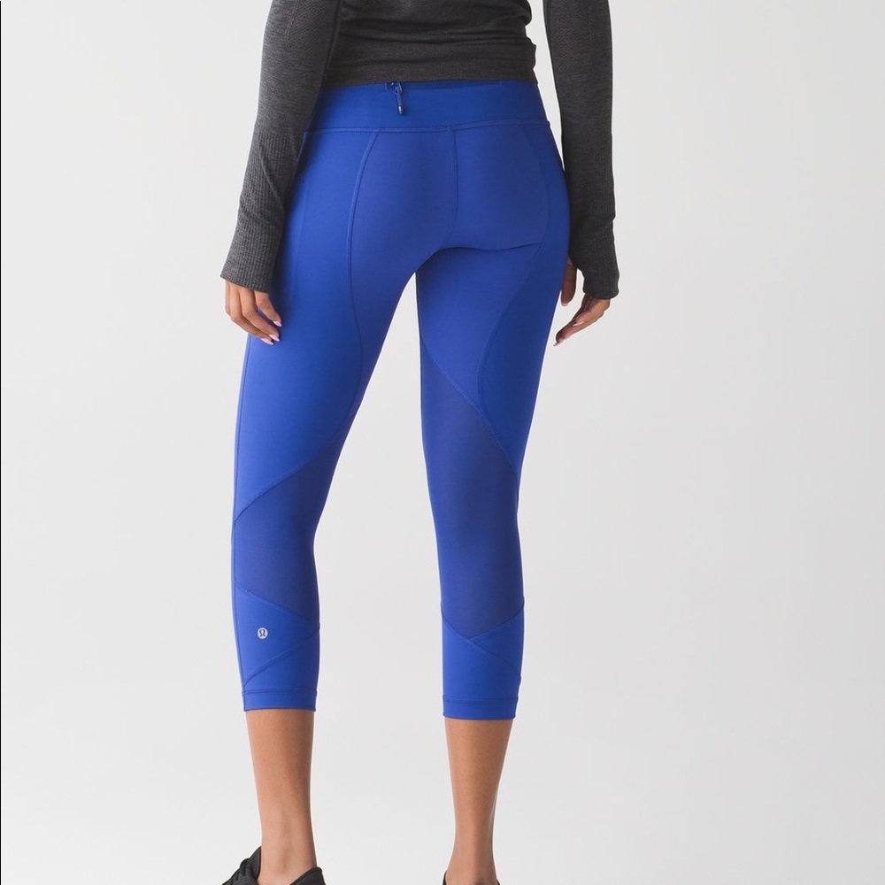 Lululemon Pace Rival Crop Blue